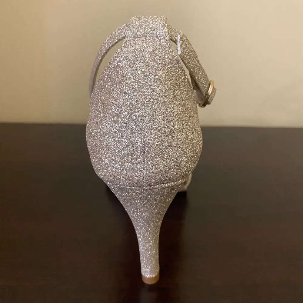 IDIFU Women's Heels Ankle‎ Strap Wedding Shoes